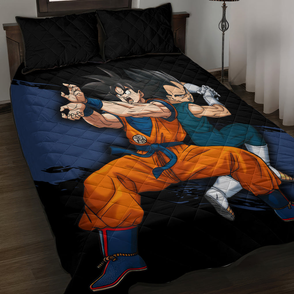 Goku and Vegeta Super Anime Quilt Bed Set