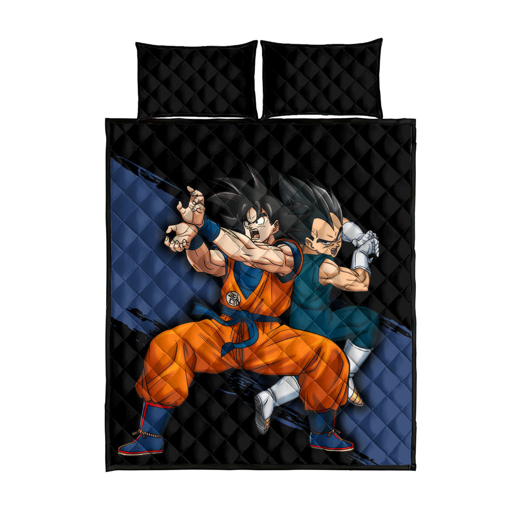 Goku and Vegeta Super Anime Quilt Bed Set