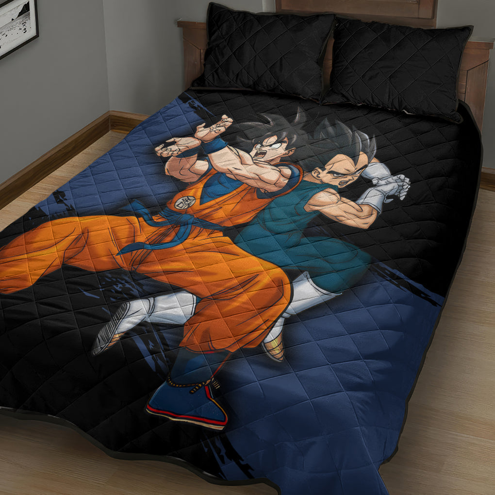Goku and Vegeta Super Anime Quilt Bed Set