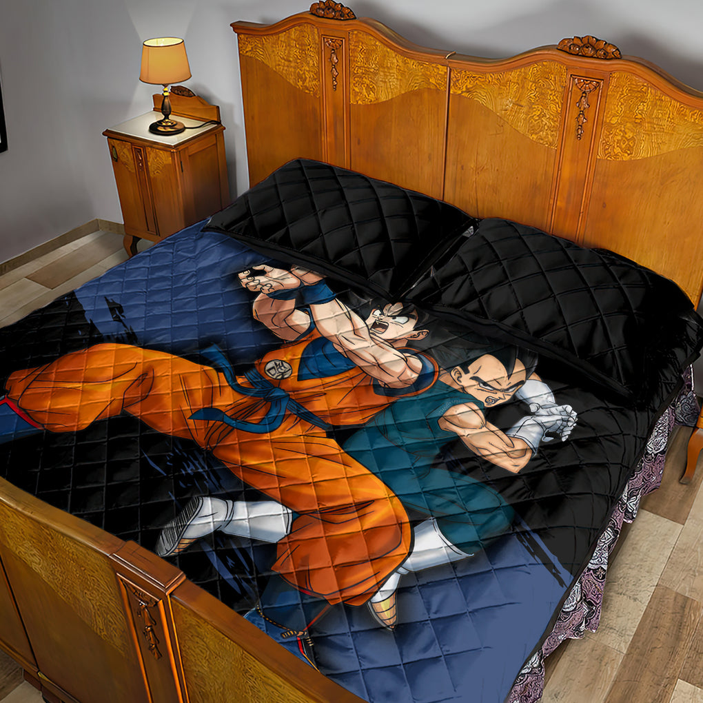 Goku and Vegeta Super Anime Quilt Bed Set