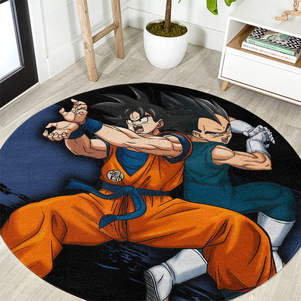 Goku and Vegeta Super Anime Round Carpet