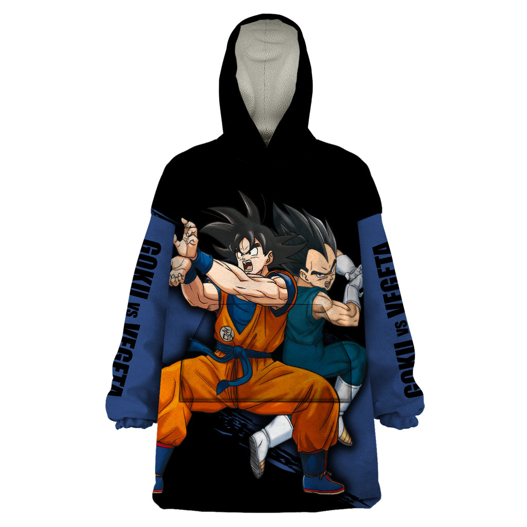 Goku and Vegeta Super Anime Wearable Blanket Hoodie