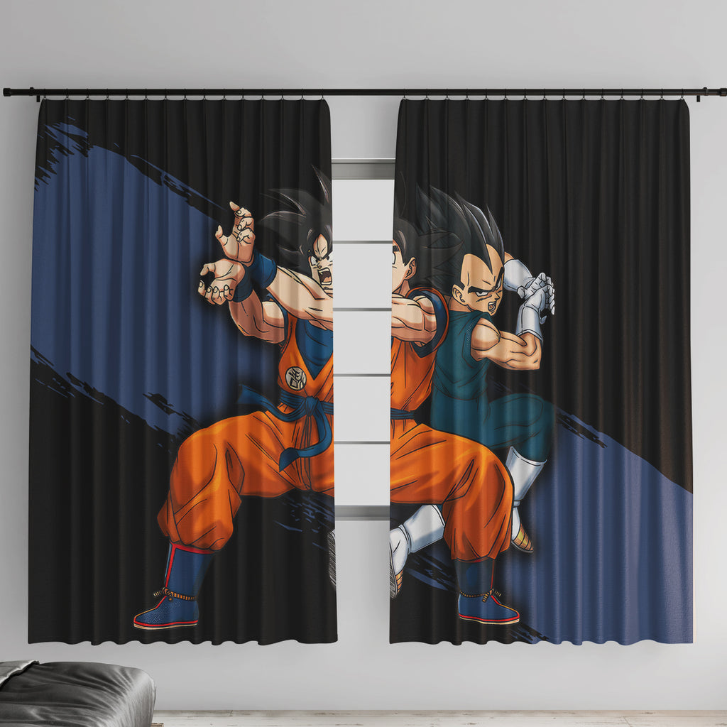 Goku and Vegeta Super Anime Window Curtain