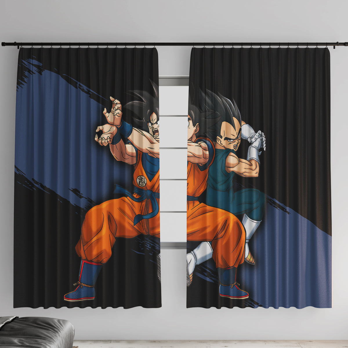 Goku and Vegeta Super Anime Window Curtain