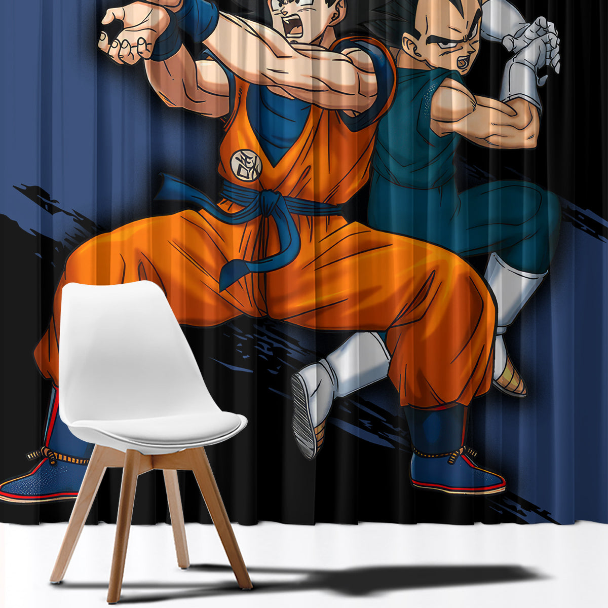 Goku and Vegeta Super Anime Window Curtain