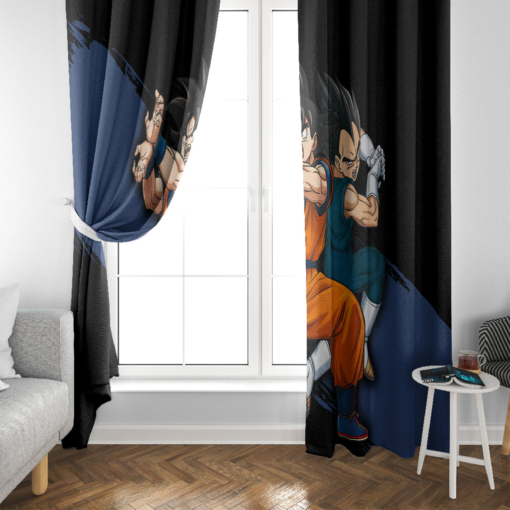 Goku and Vegeta Super Anime Window Curtain