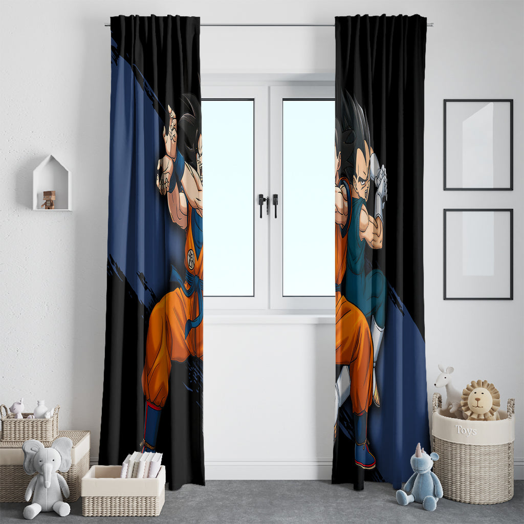 Goku and Vegeta Super Anime Window Curtain