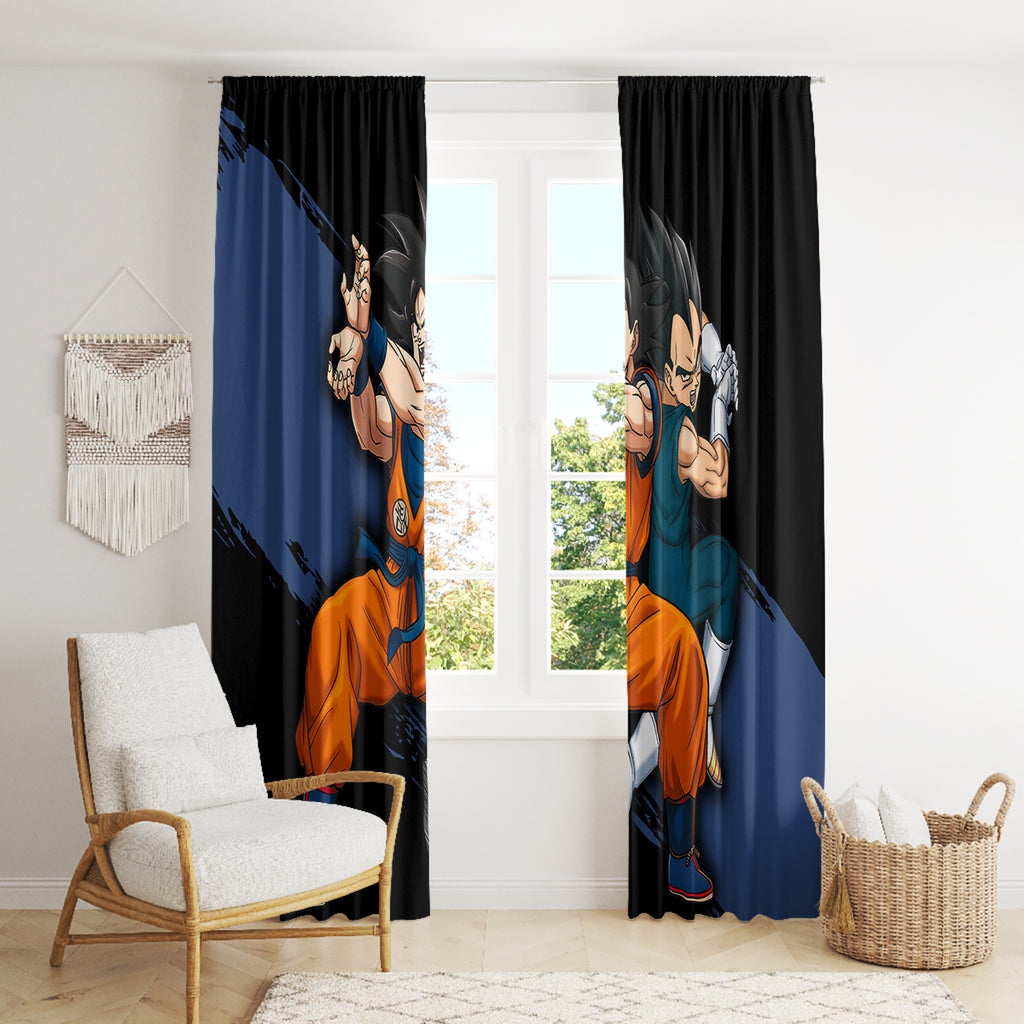 Goku and Vegeta Super Anime Window Curtain