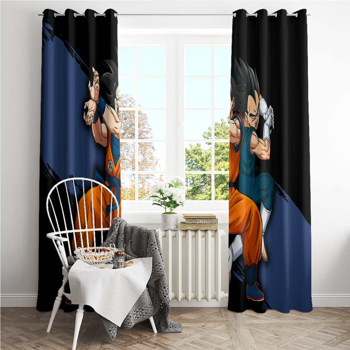 Goku and Vegeta Super Anime Window Curtain