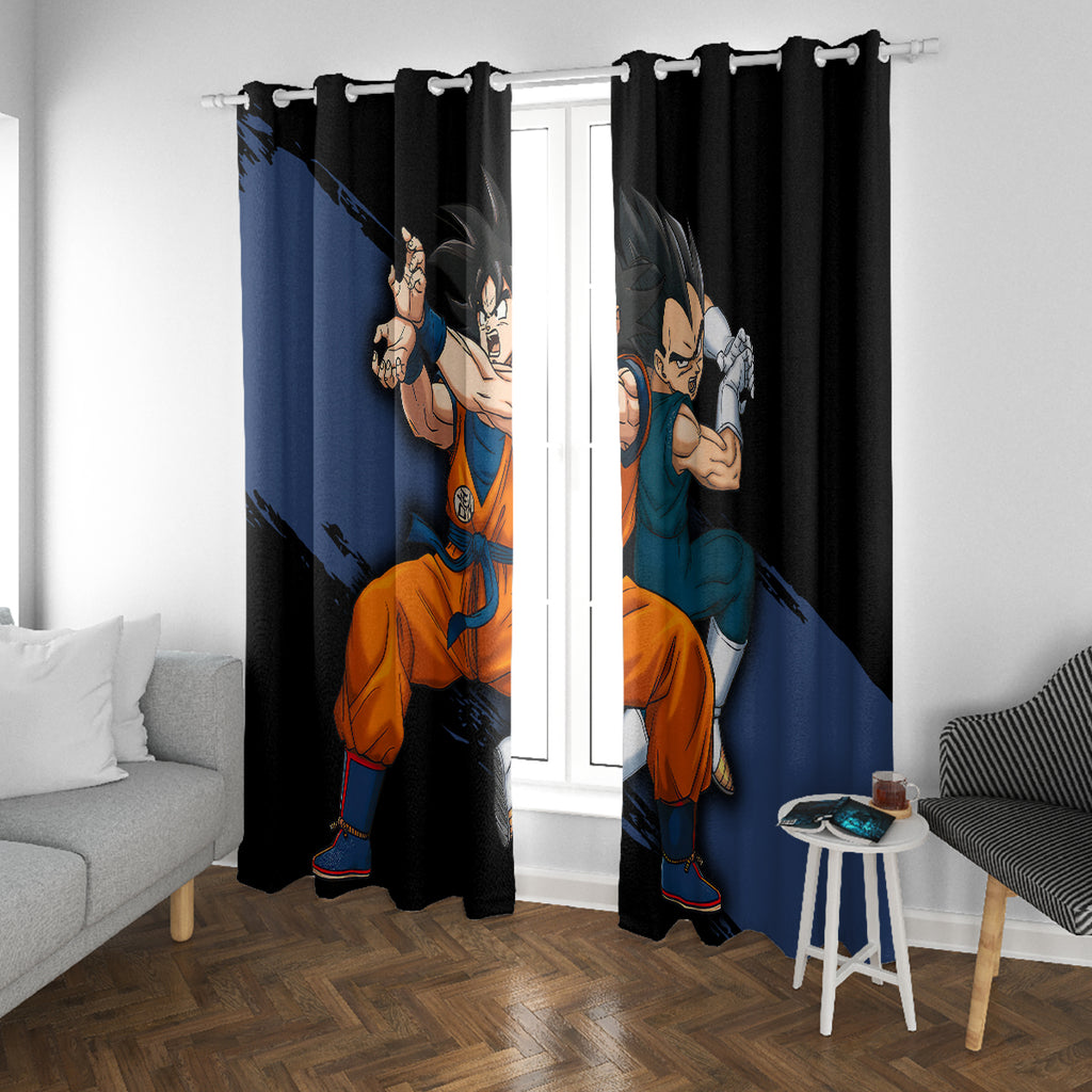 Goku and Vegeta Super Anime Window Curtain