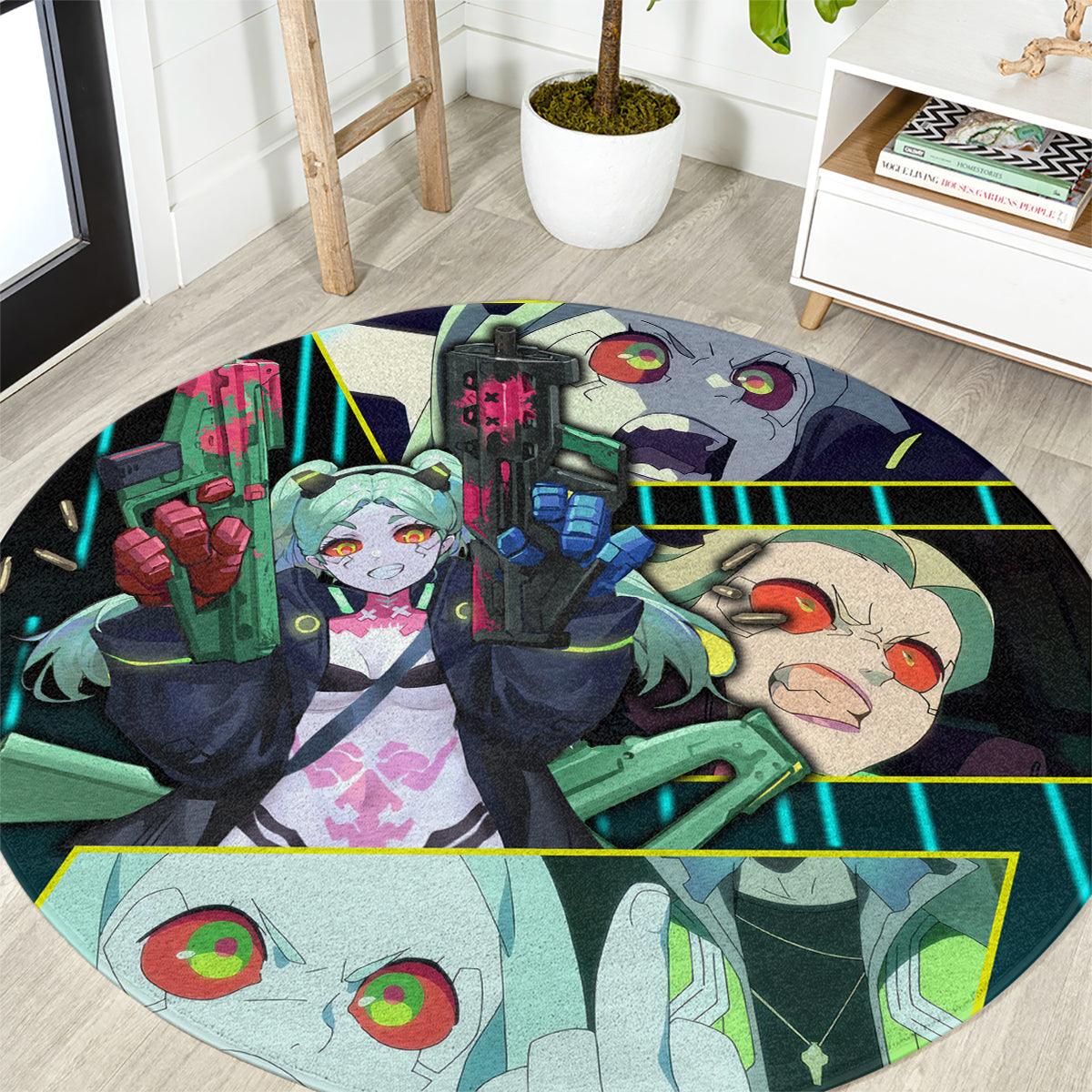 Cyberpunk Rebecca Round Carpet