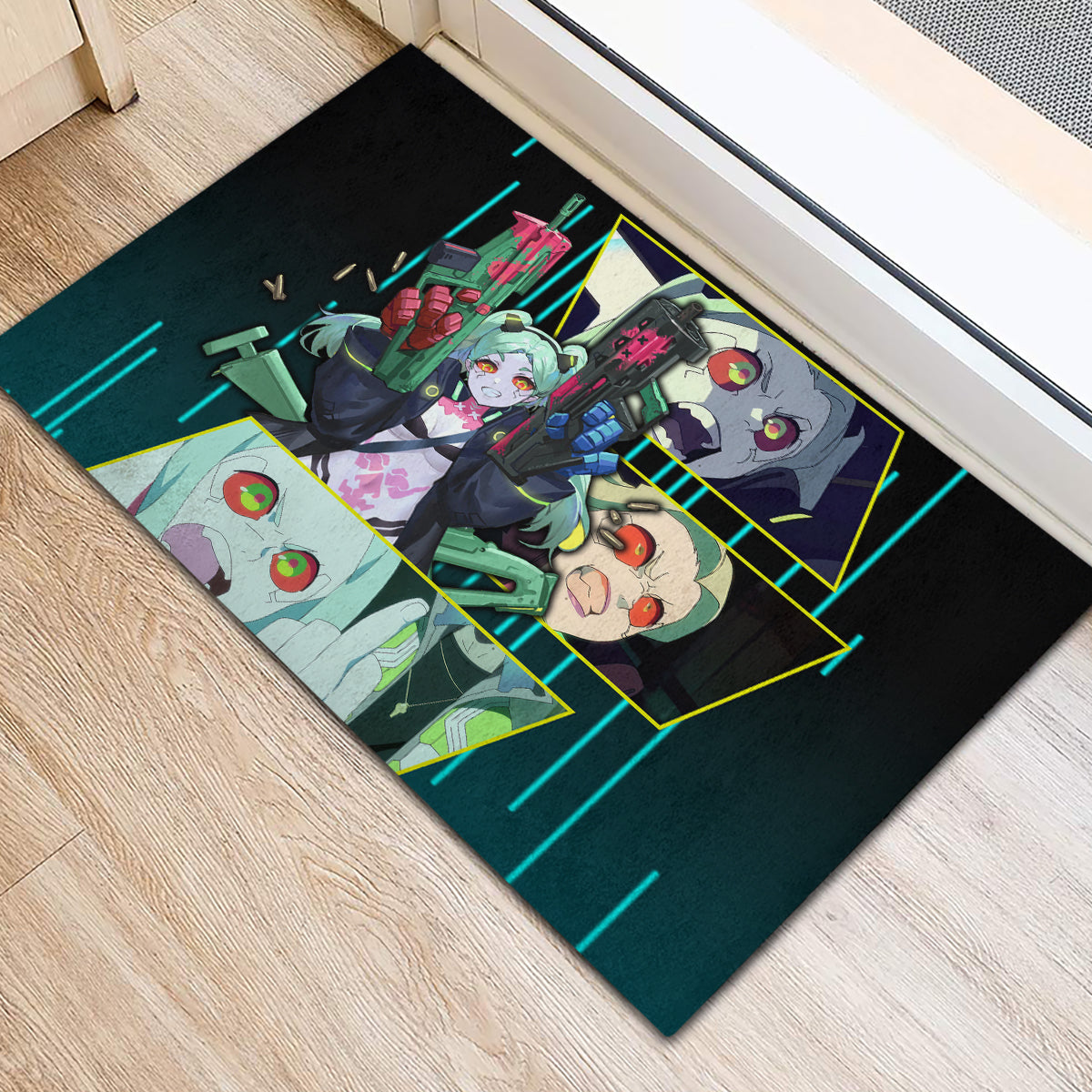 Cyberpunk Rebecca Rubber Doormat