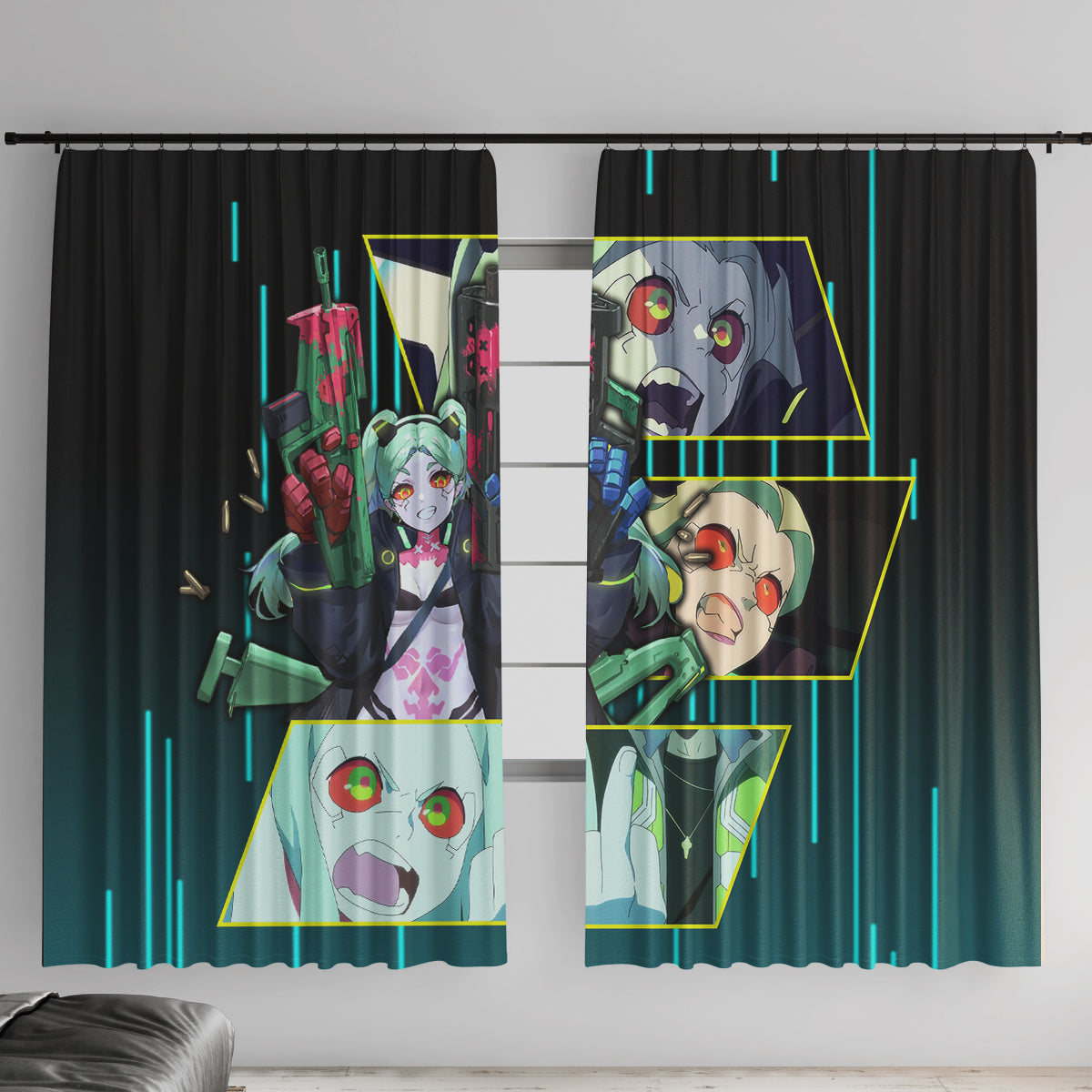 Cyberpunk Rebecca Window Curtain