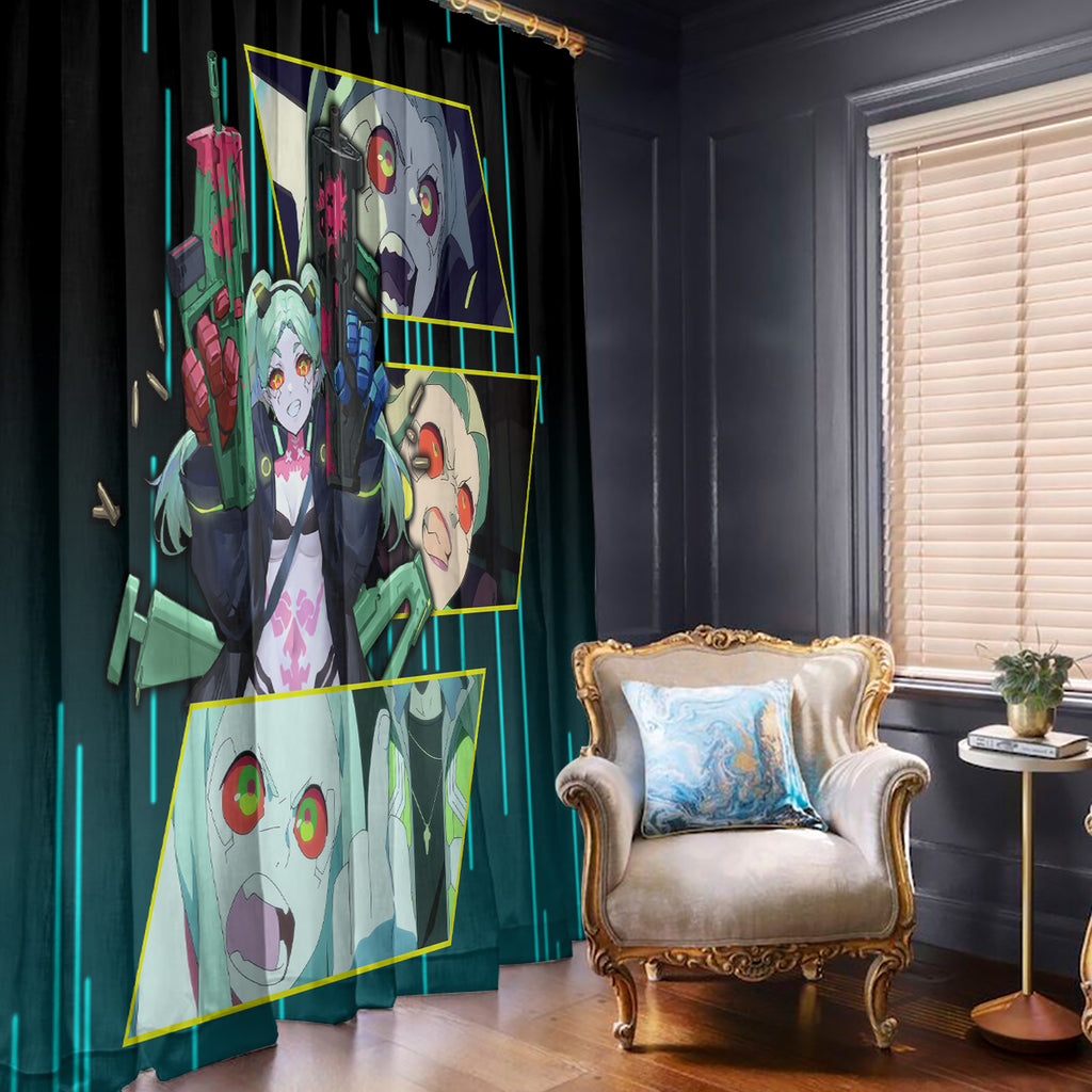 Cyberpunk Rebecca Window Curtain
