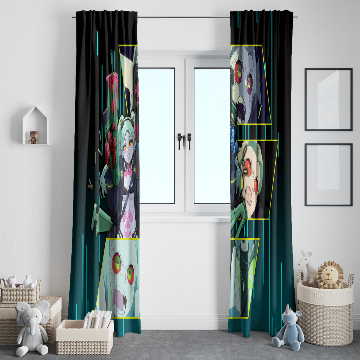 Cyberpunk Rebecca Window Curtain