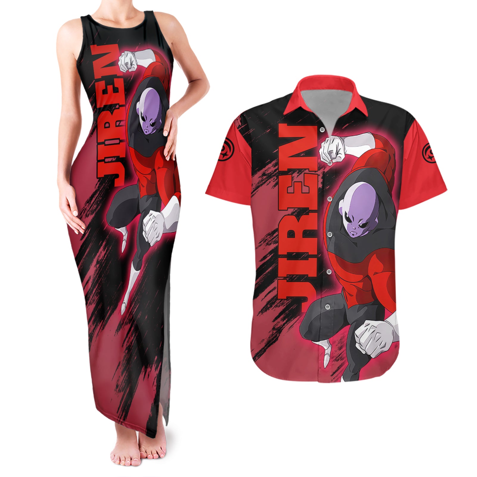Jiren - Dragon Ball Couples Matching Tank Maxi Dress and Hawaiian Shirt