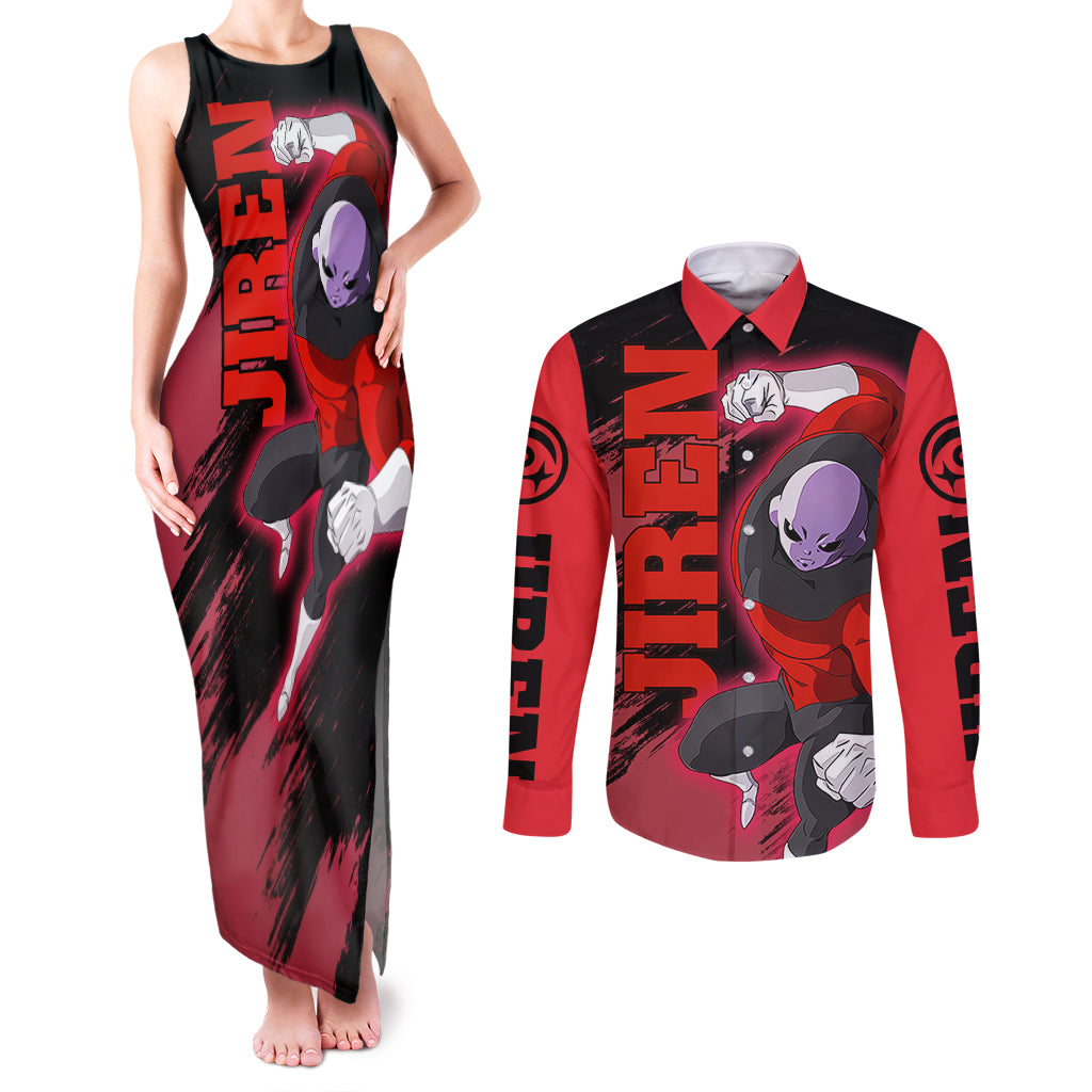 Jiren - Dragon Ball Couples Matching Tank Maxi Dress and Long Sleeve Button Shirt