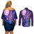 Beerus - Dragon Ball Couples Matching Off Shoulder Short Dress and Long Sleeve Button Shirt