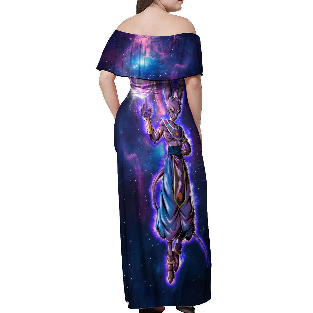Beerus - Dragon Ball Off Shoulder Maxi Dress