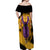Orange Piccolo Super Anime Off Shoulder Maxi Dress