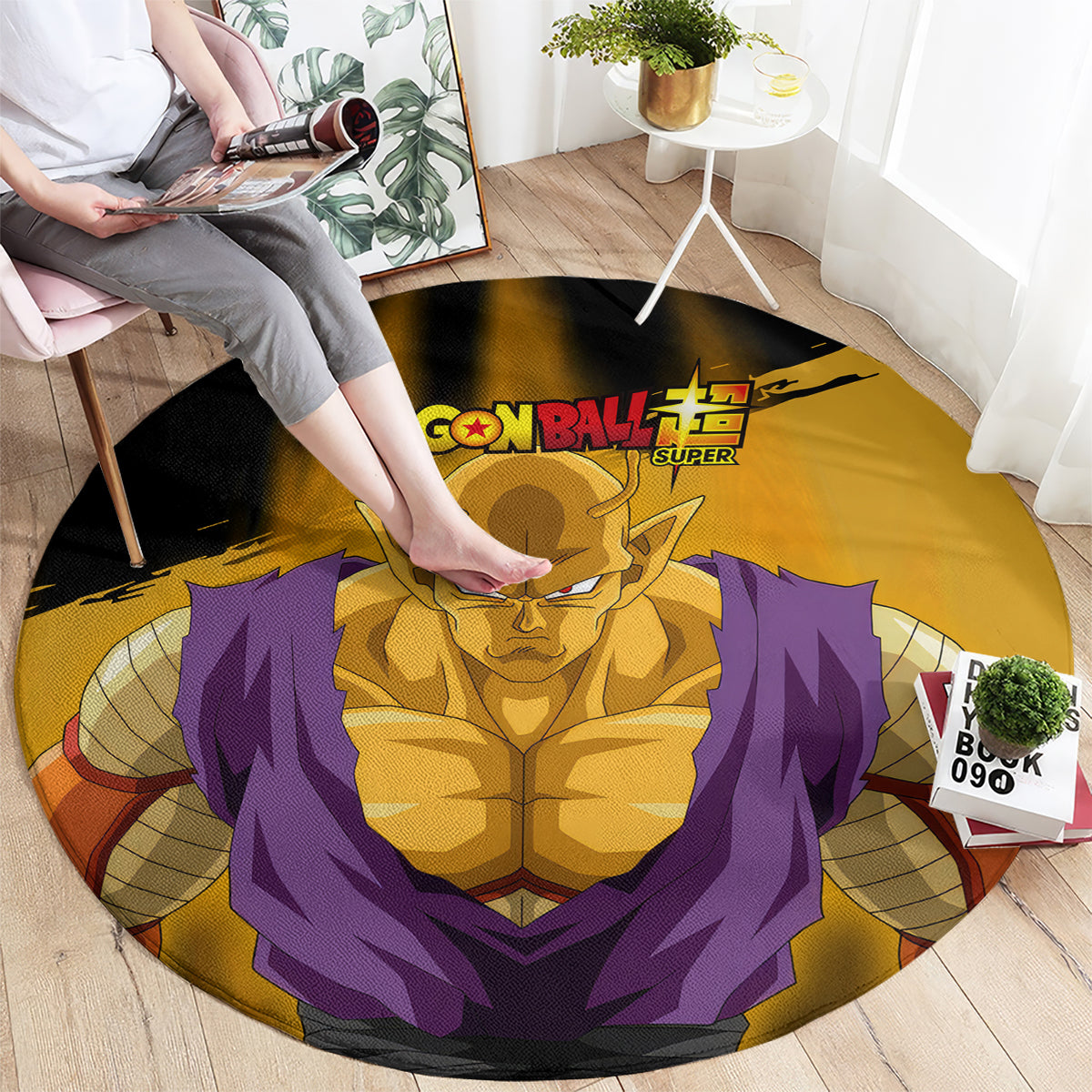 Orange Piccolo Super Anime Round Carpet
