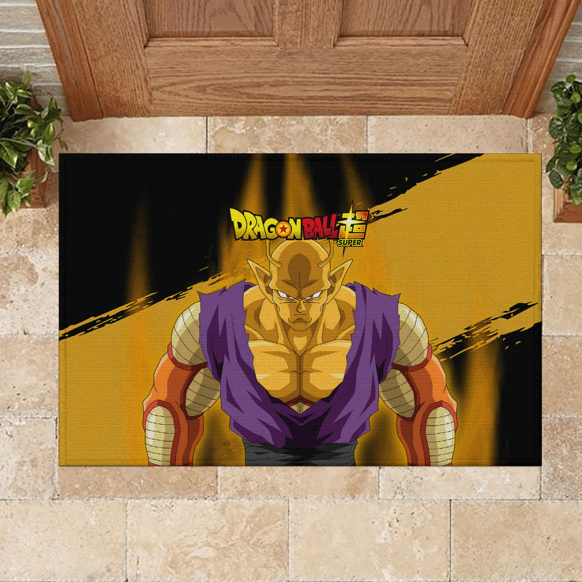 Orange Piccolo Super Anime Rubber Doormat