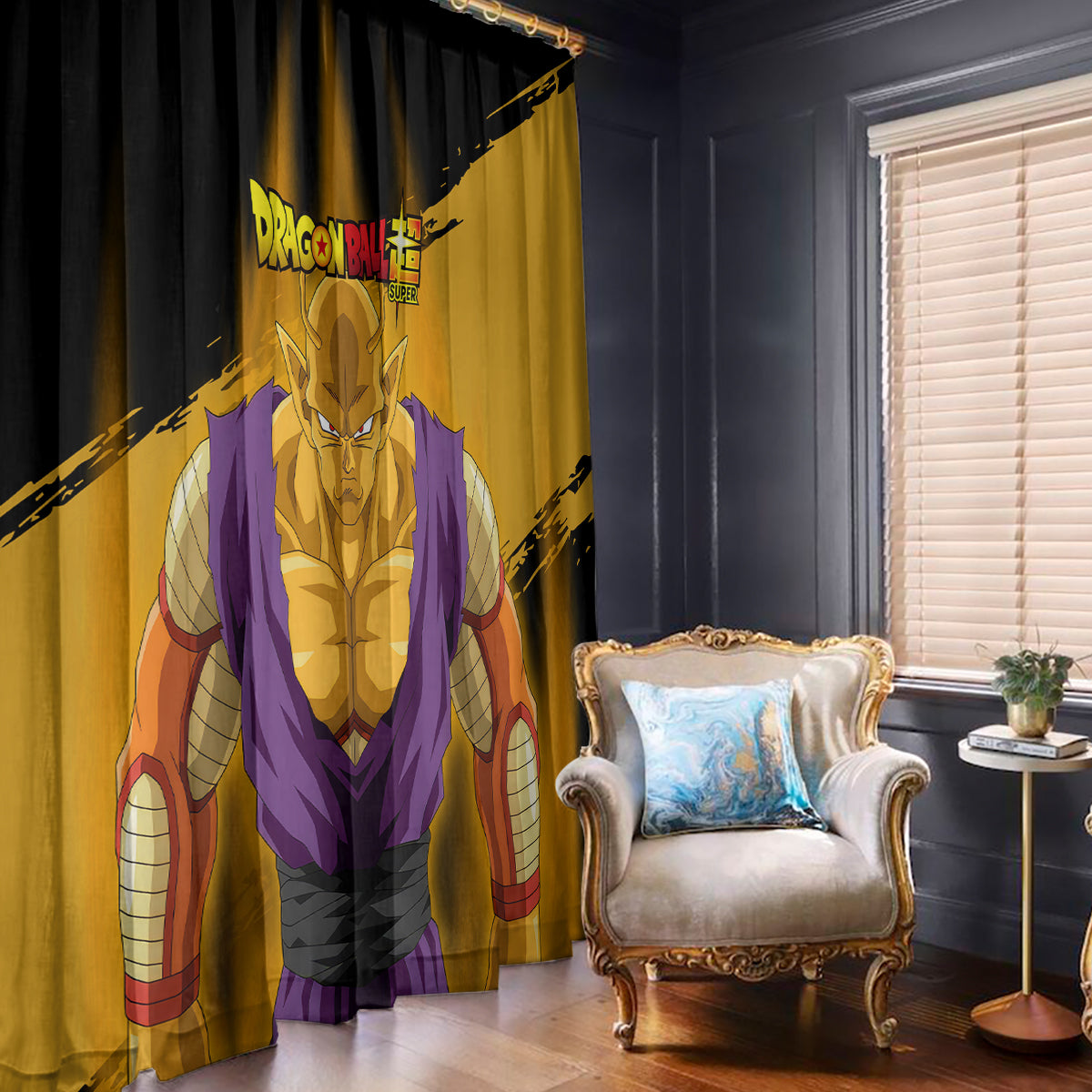 Orange Piccolo Super Anime Window Curtain