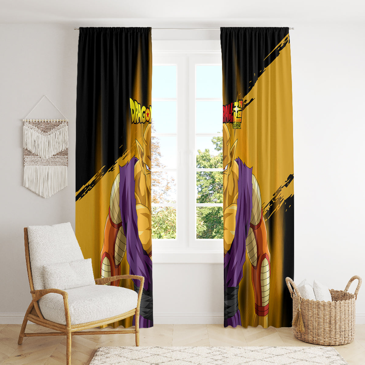 Orange Piccolo Super Anime Window Curtain