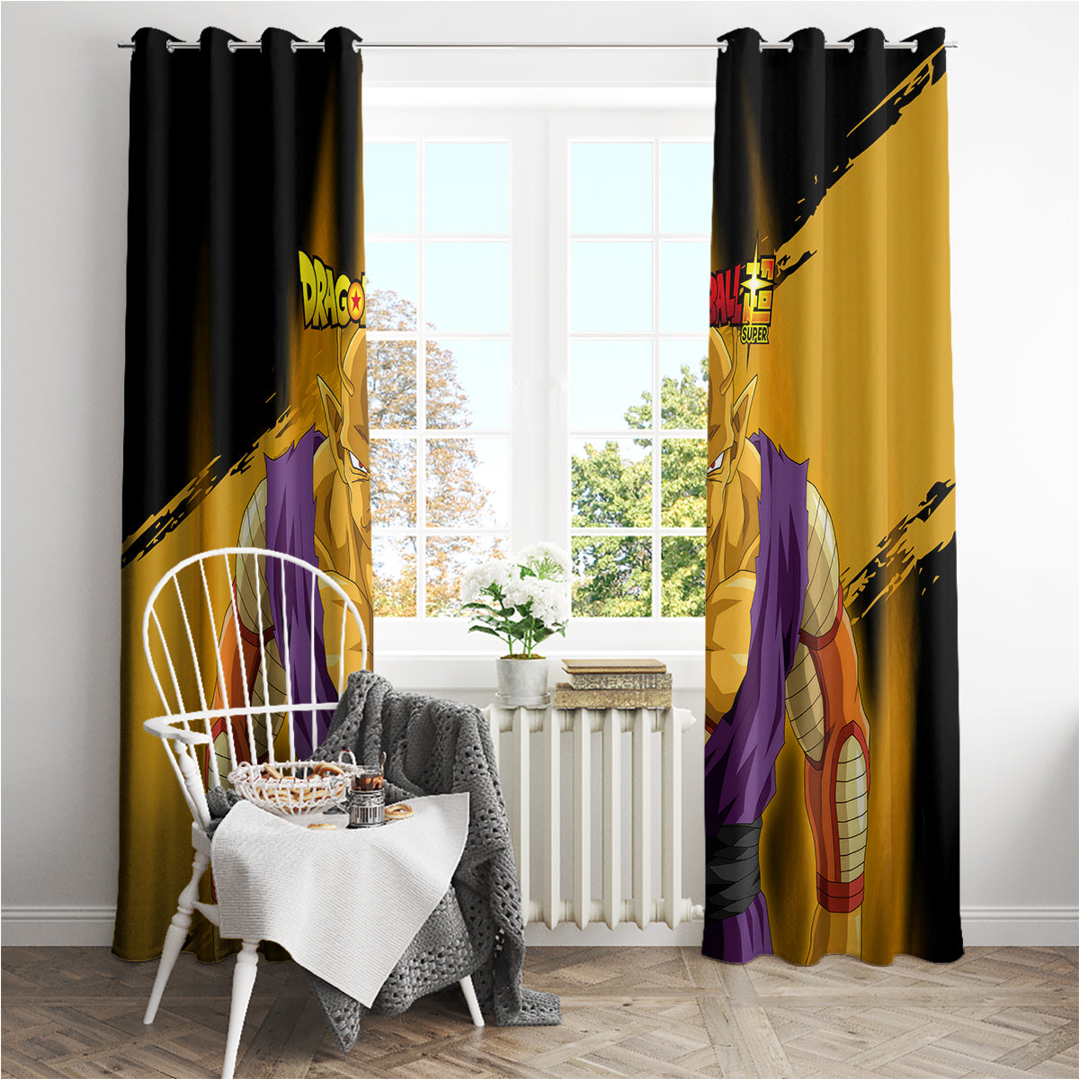 Orange Piccolo Super Anime Window Curtain