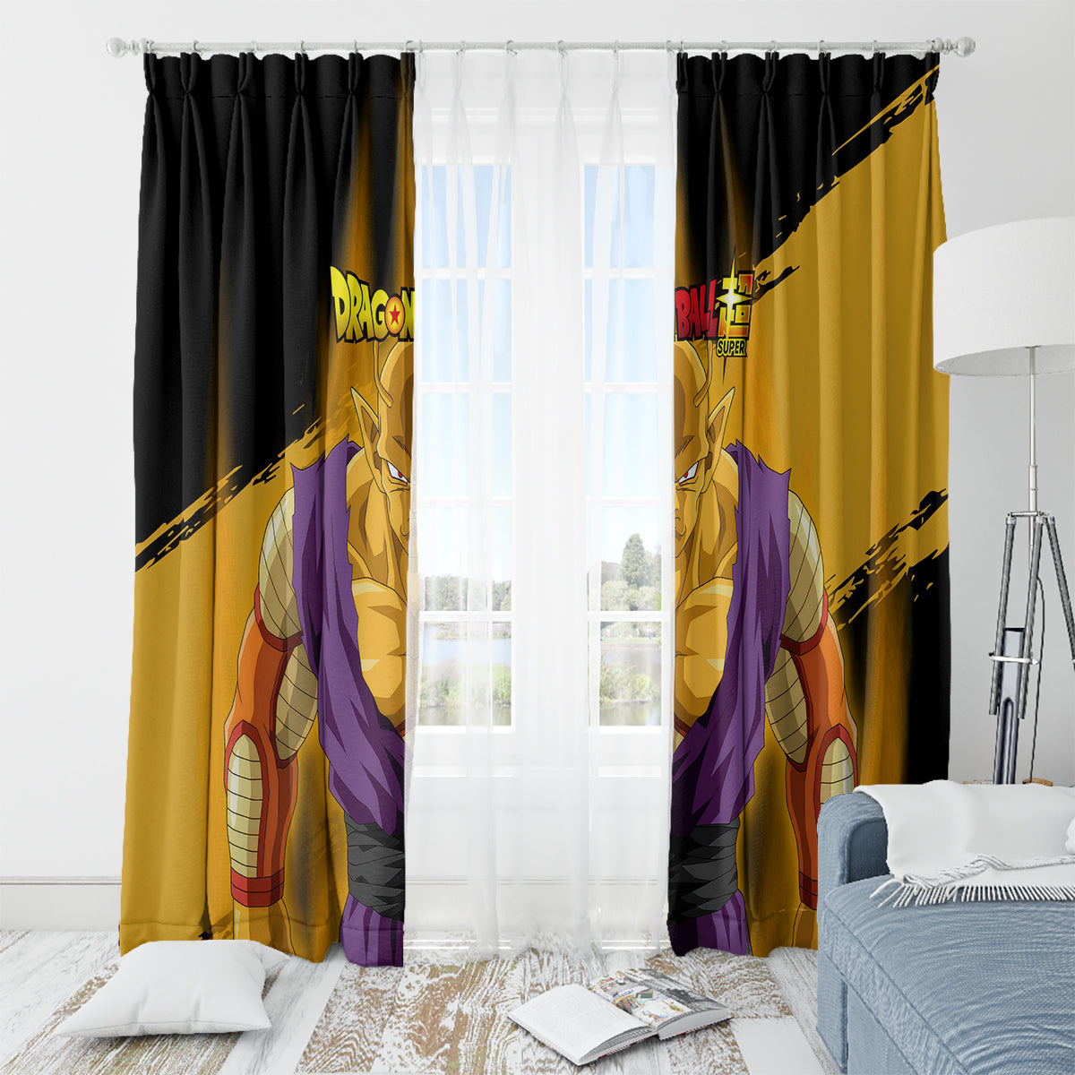 Orange Piccolo Super Anime Window Curtain