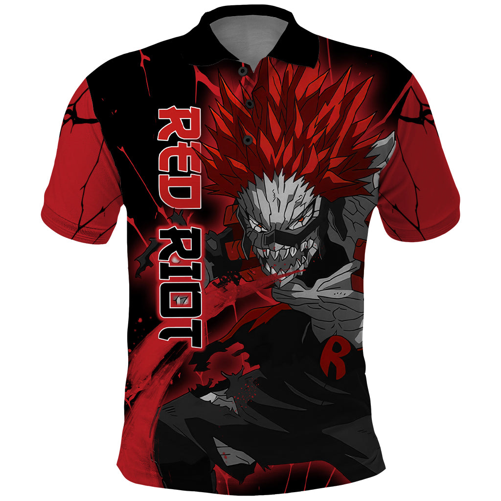 Eijirou KIrishima Red Riot Polo Shirt