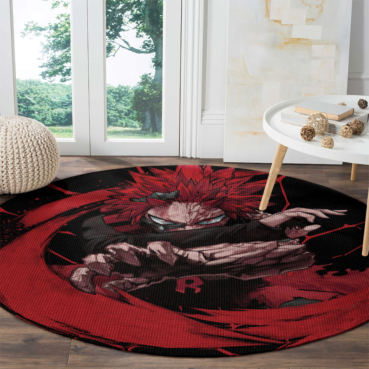 Eijirou KIrishima Red Riot Round Carpet