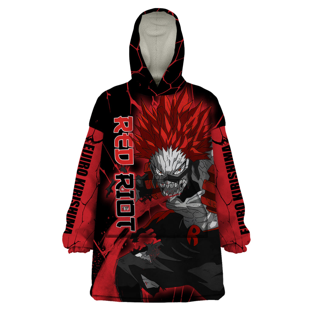 Eijirou KIrishima Red Riot Wearable Blanket Hoodie