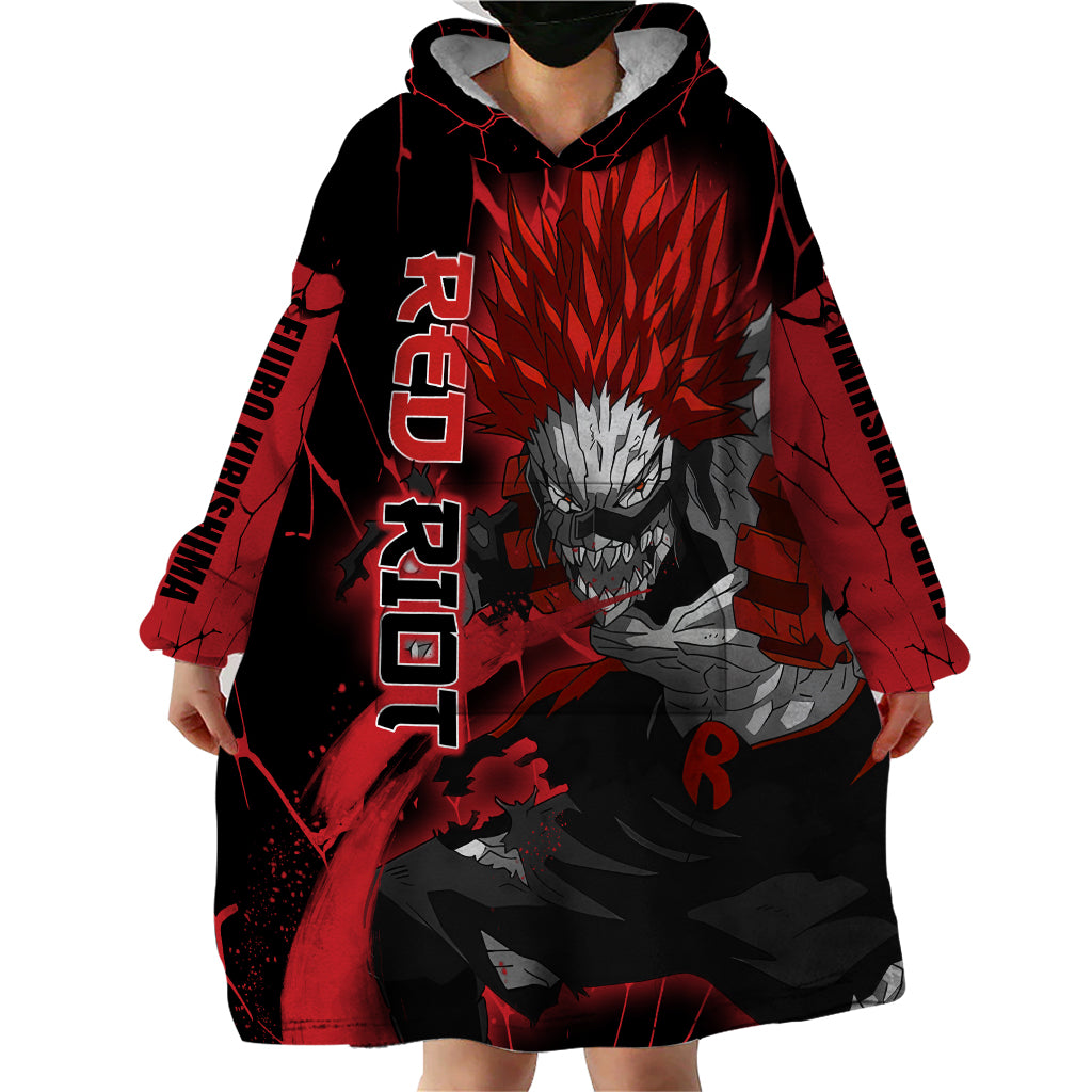 Eijirou KIrishima Red Riot Wearable Blanket Hoodie