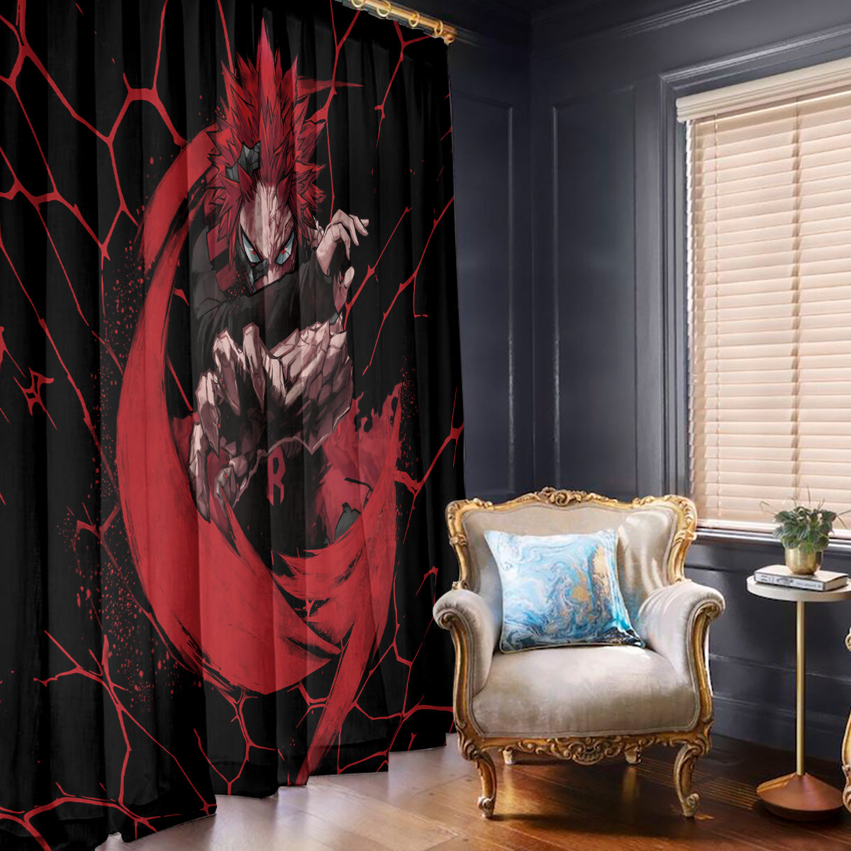 Eijirou KIrishima Red Riot Window Curtain