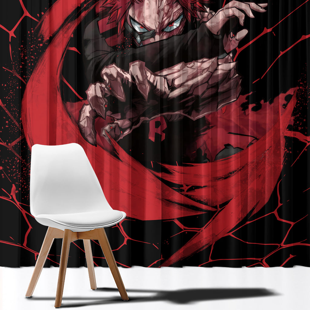Eijirou KIrishima Red Riot Window Curtain