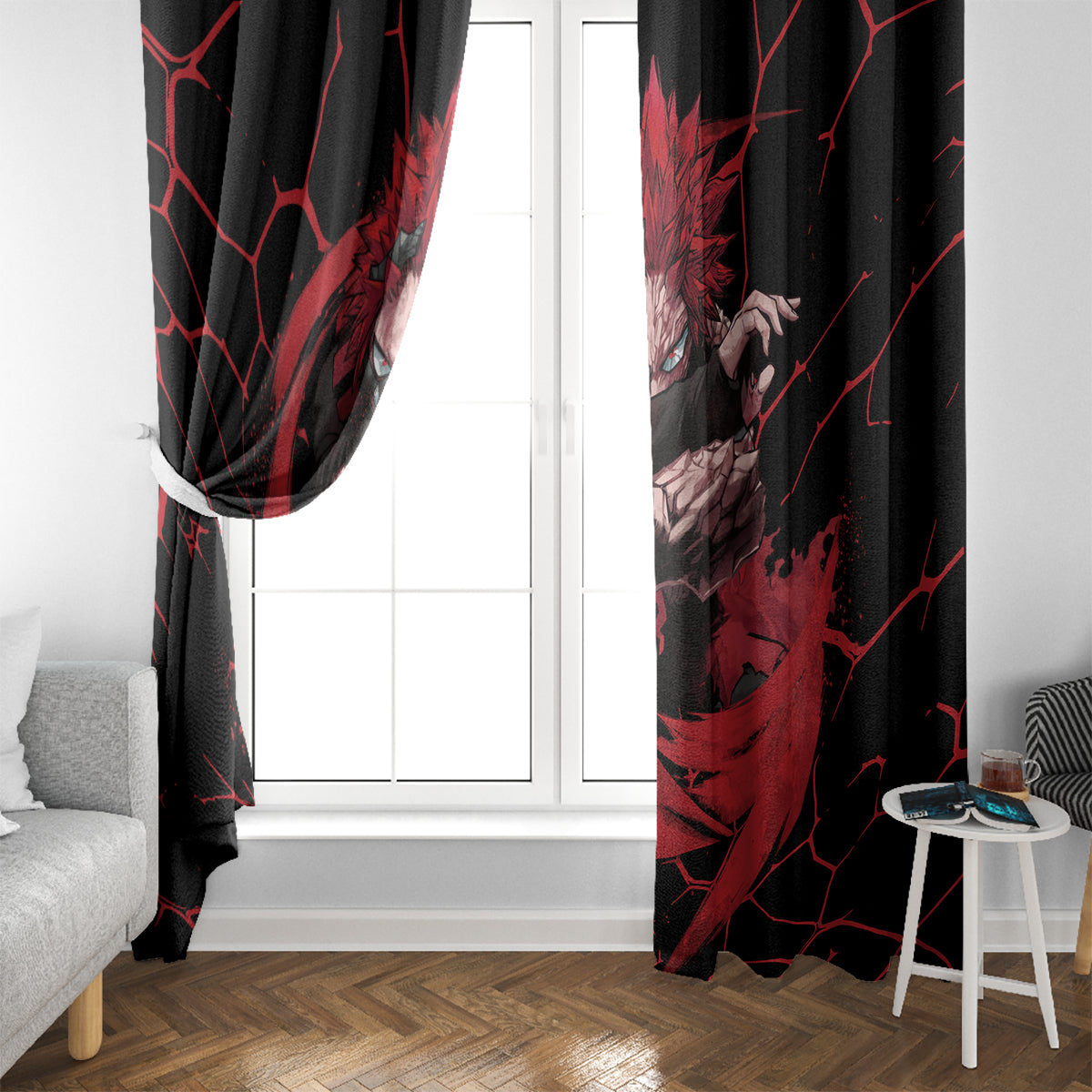 Eijirou KIrishima Red Riot Window Curtain