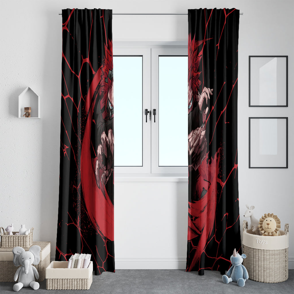 Eijirou KIrishima Red Riot Window Curtain
