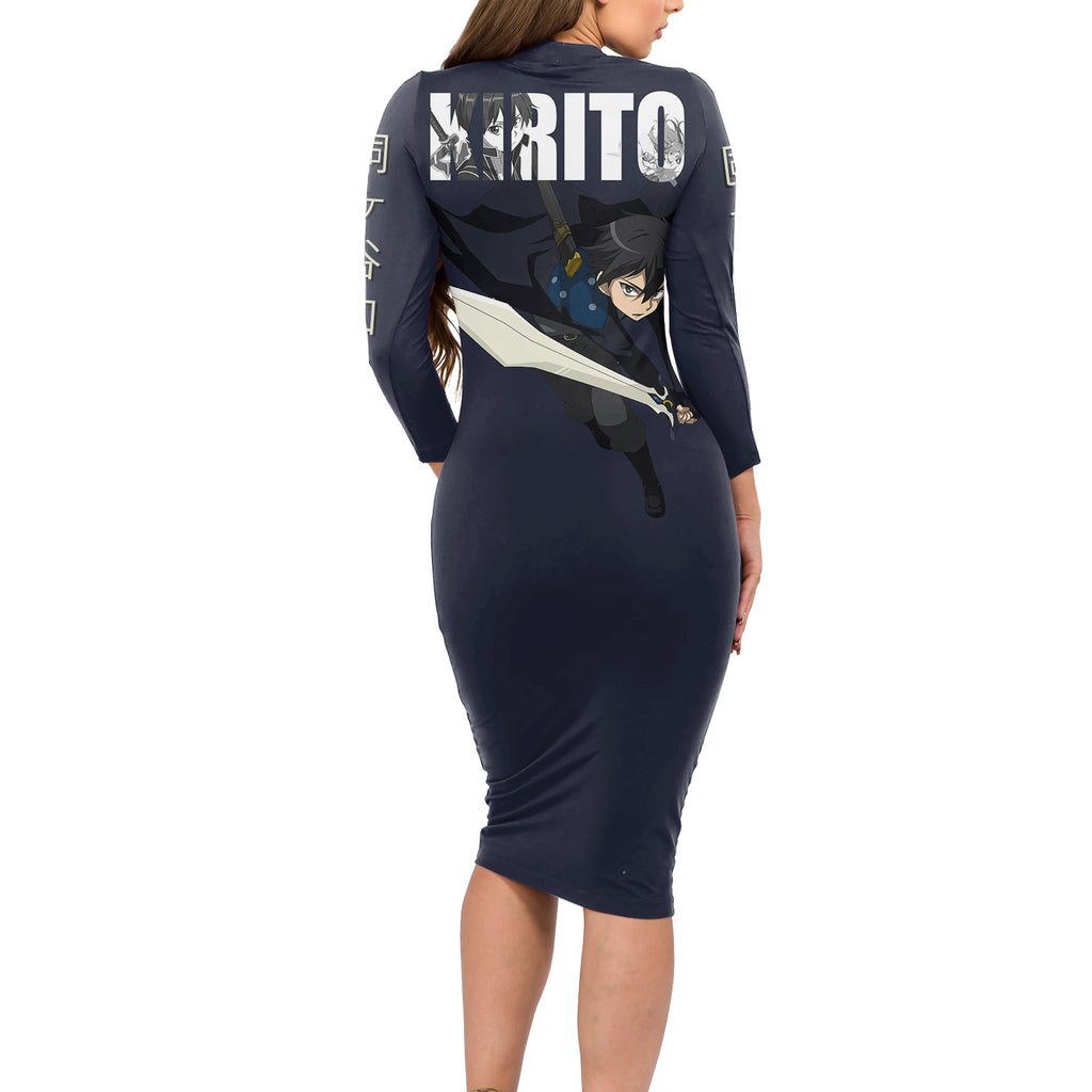 Kirito Long Sleeve Bodycon Dress