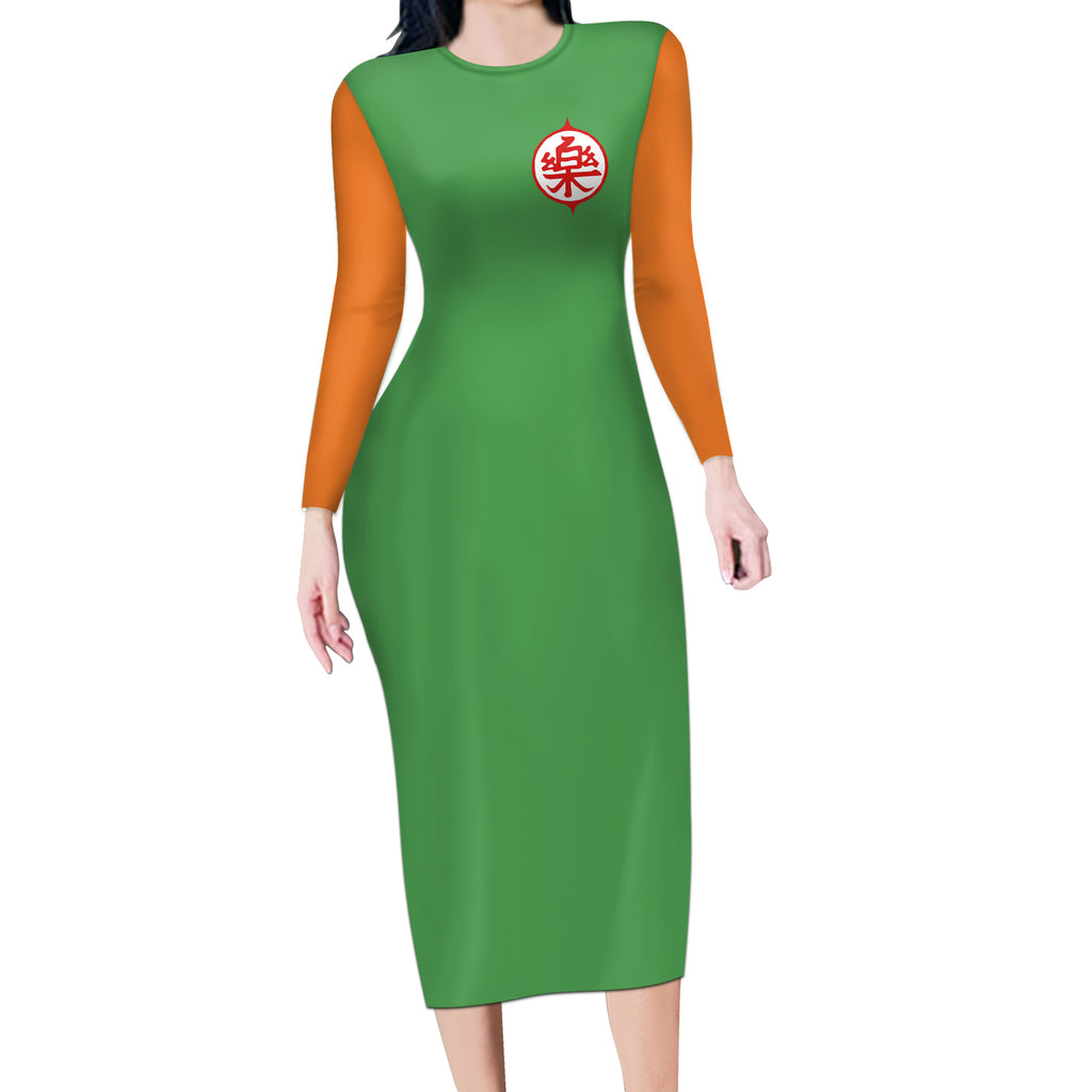 Yamcha Long Sleeve Bodycon Dress Dragon Ball