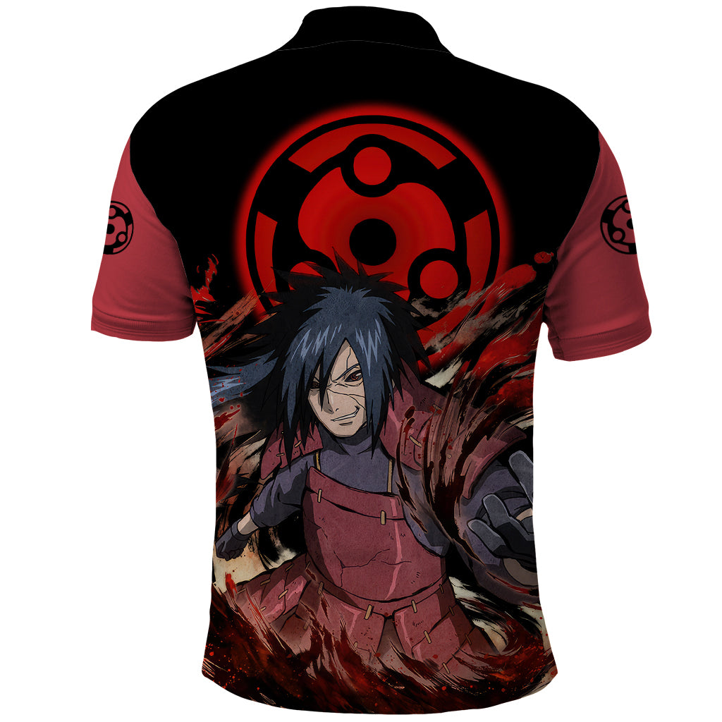 Uchiha Madara Sharingan Eyes Polo Shirt Naruto