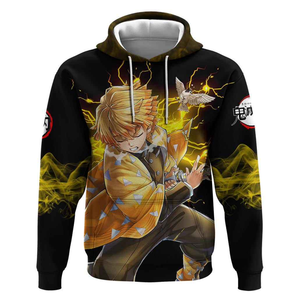 Zenitsu Agatsuma Demon Slayer Hoodie Anime Mix Manga Style