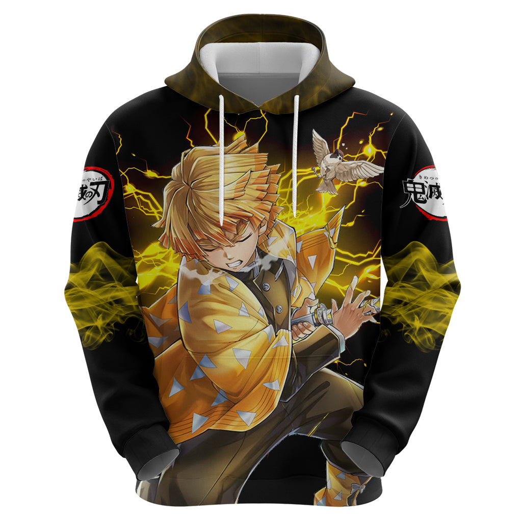 Zenitsu Agatsuma Demon Slayer Hoodie Anime Mix Manga Style