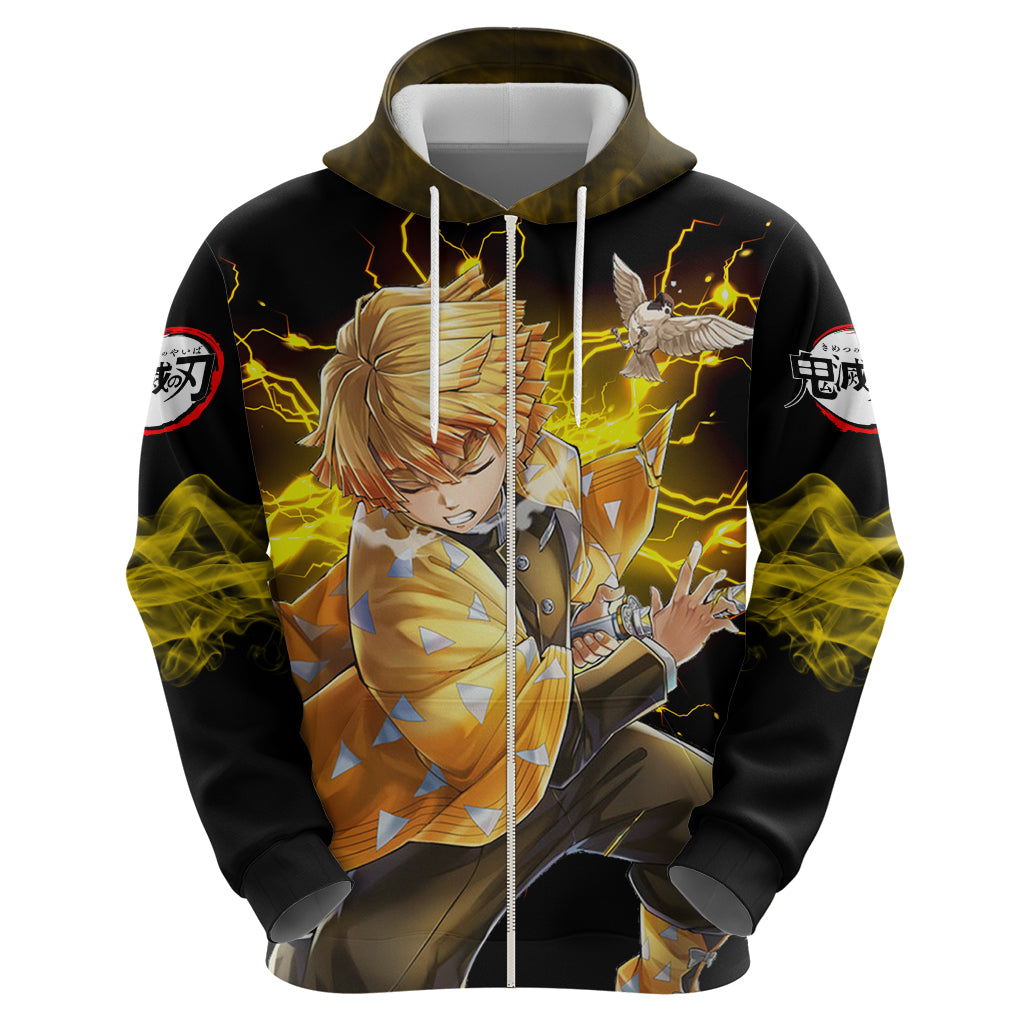 Zenitsu Agatsuma Demon Slayer Hoodie Anime Mix Manga Style