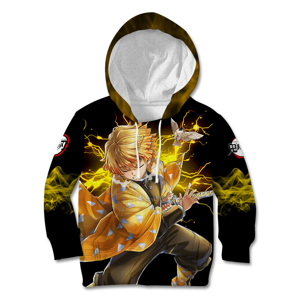 Zenitsu Agatsuma Demon Slayer Kid Hoodie Anime Mix Manga Style