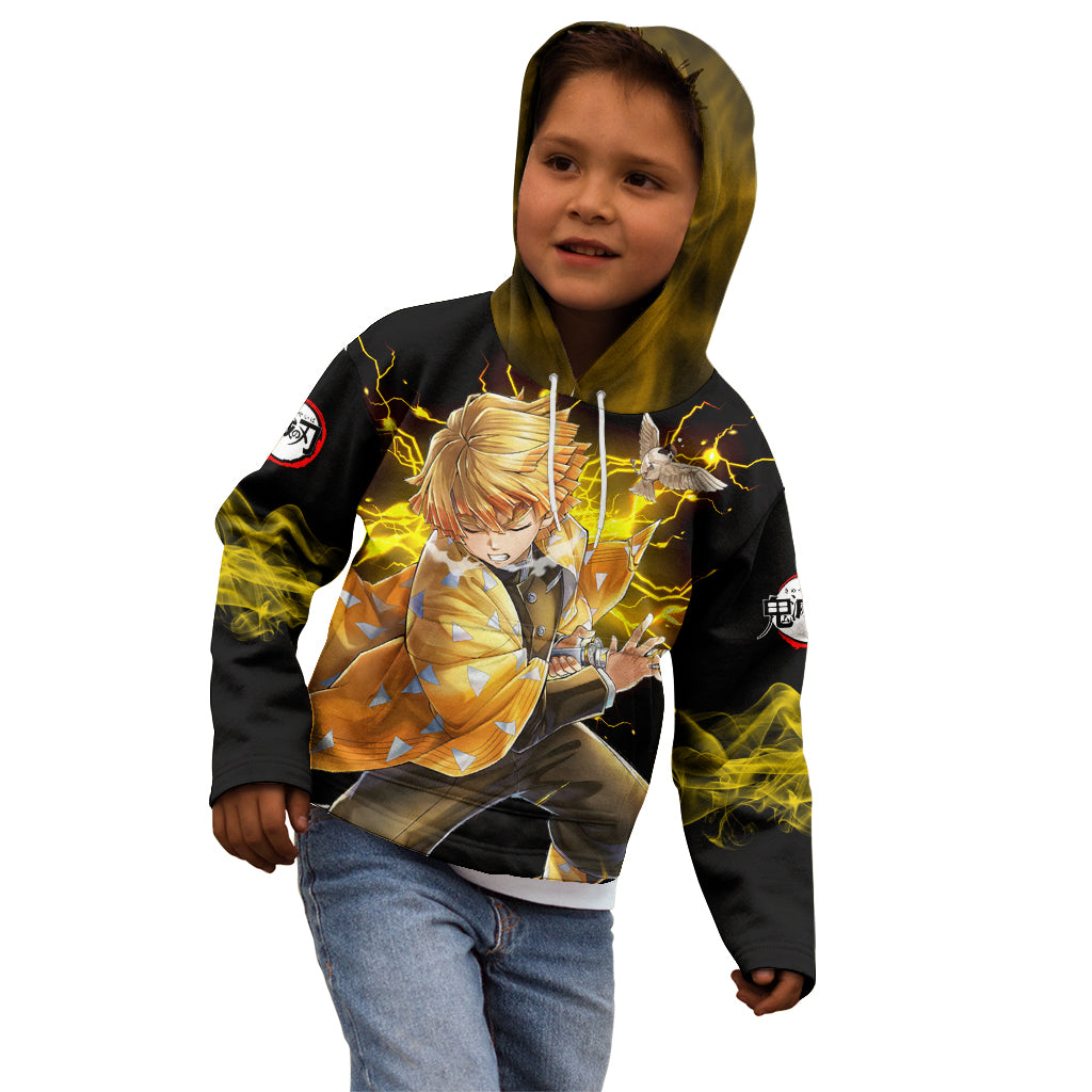 Zenitsu Agatsuma Demon Slayer Kid Hoodie Anime Mix Manga Style