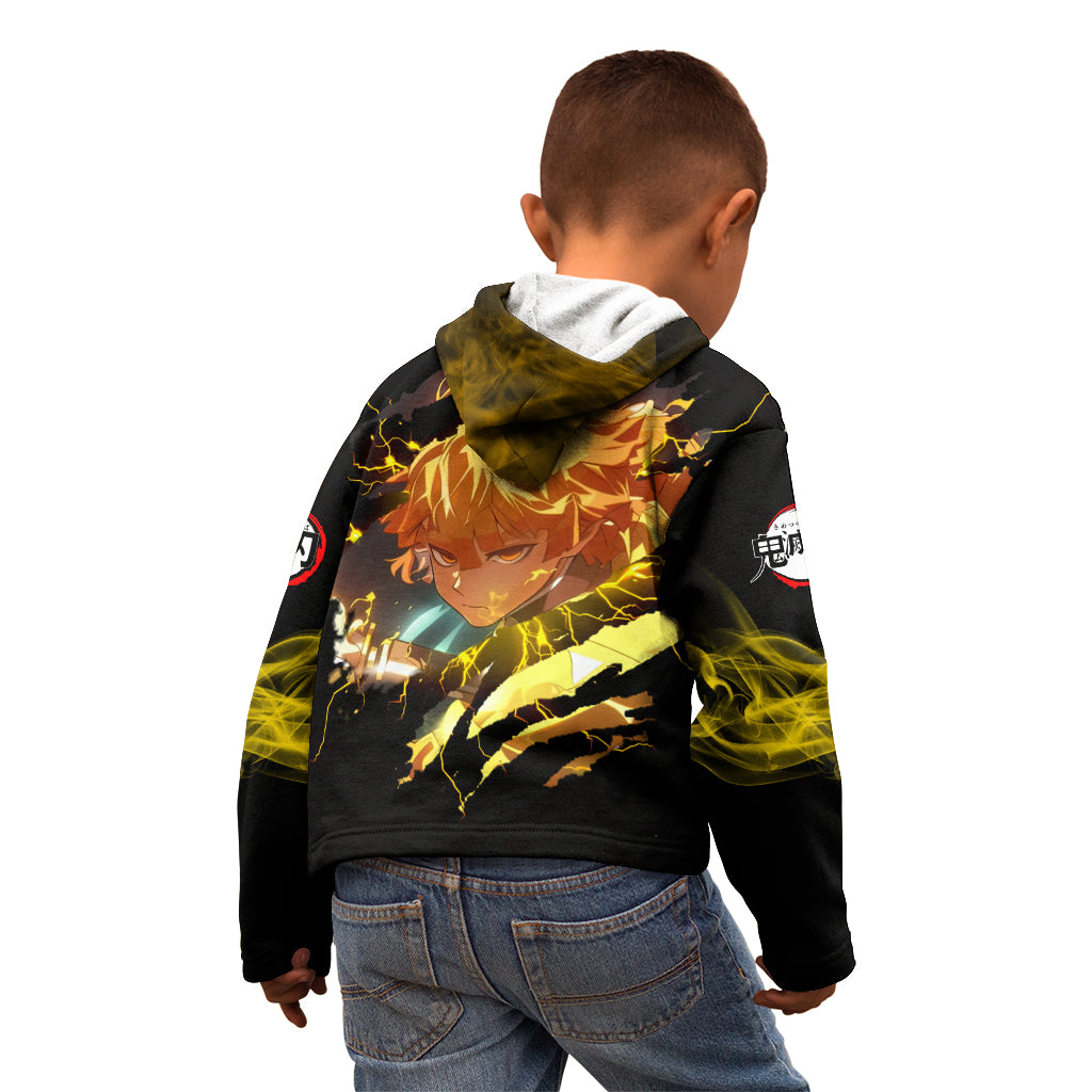 Zenitsu Agatsuma Demon Slayer Kid Hoodie Anime Mix Manga Style