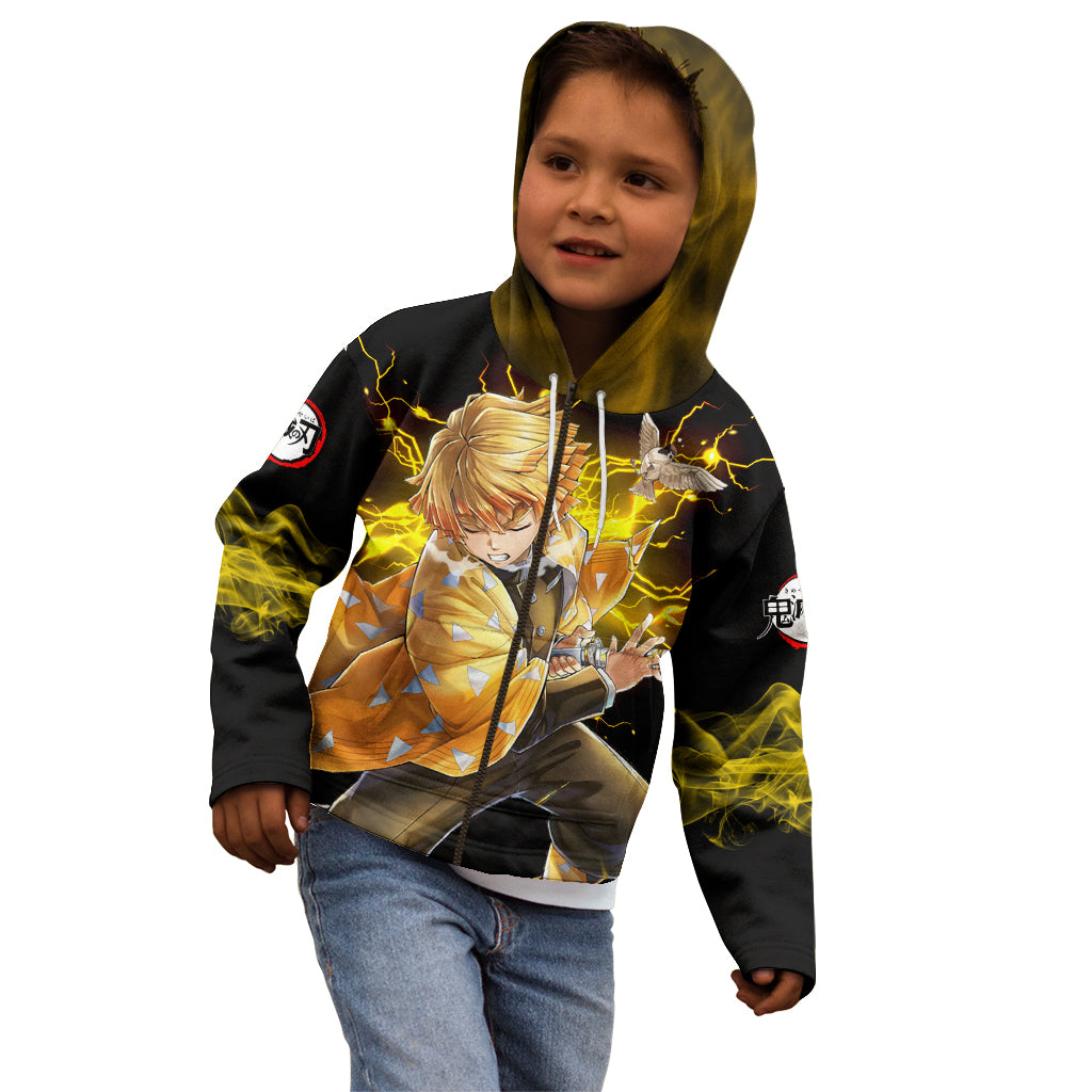 Zenitsu Agatsuma Demon Slayer Kid Hoodie Anime Mix Manga Style