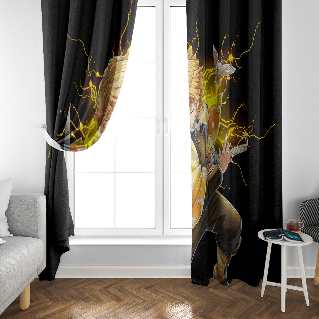 Zenitsu Agatsuma Demon Slayer Window Curtain Anime Mix Manga Style