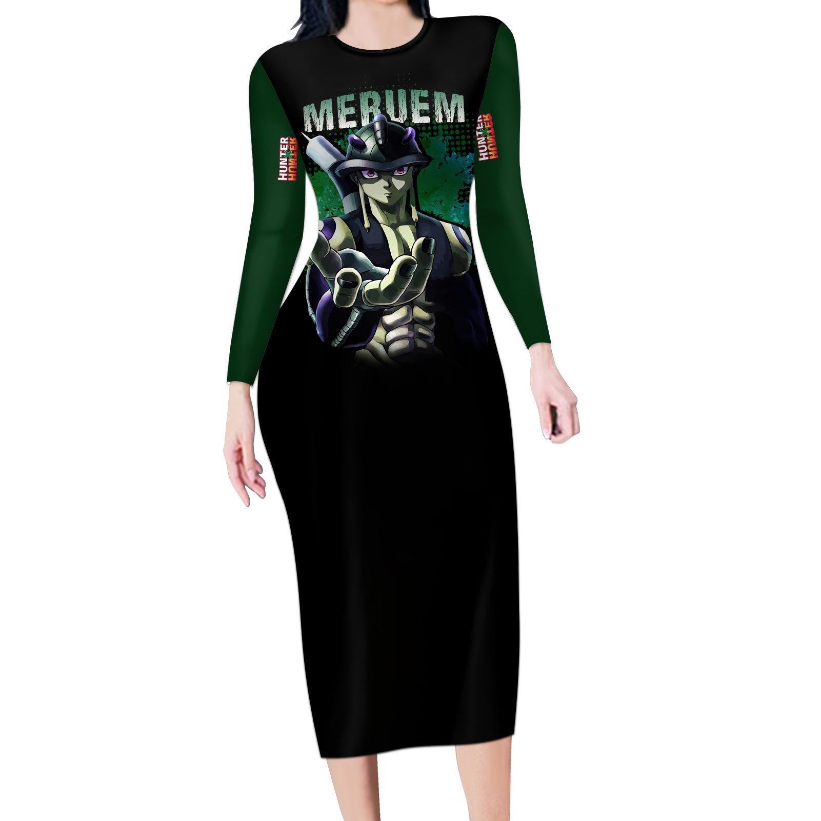 Meruem Hunter X Hunter Long Sleeve Bodycon Dress Anime Style
